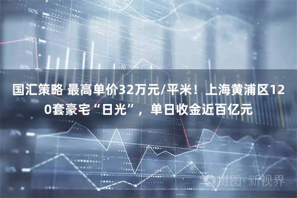 国汇策略 最高单价32万元/平米！上海黄浦区120套豪宅“日光”，单日收金近百亿元